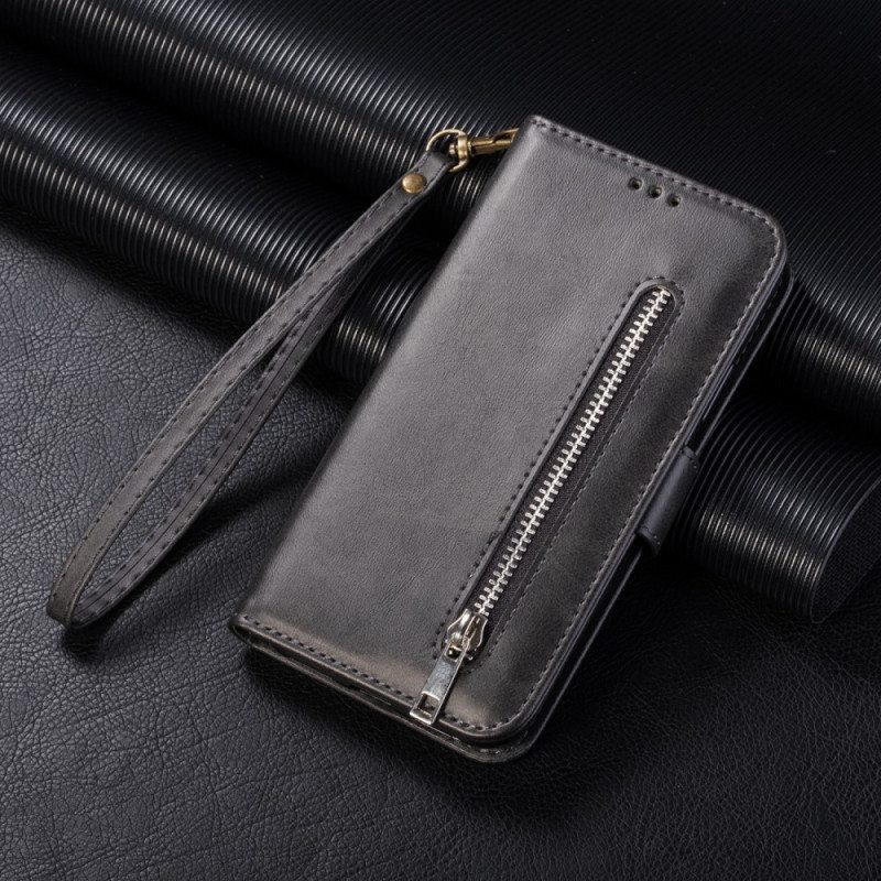 Nahkakotelo Samsung Galaxy Z Fold 3 5G Laukku Kaulanauhalla