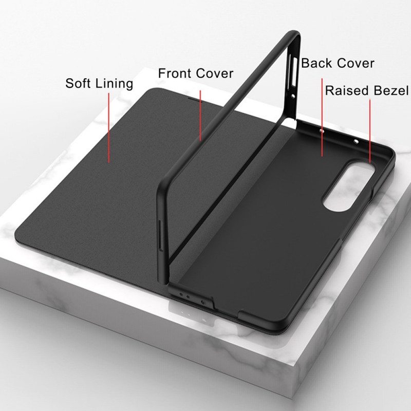 Puhelinkuoret Samsung Galaxy Z Fold 3 5G Kotelot Flip Leopard Karkaistu Lasi