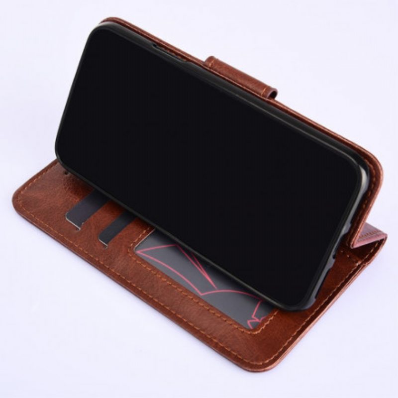 Flip Case Xiaomi Mi 11i 5G Värillinen Nahkaefekti