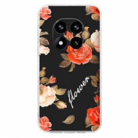 Puhelinkuoret Xiaomi Redmi Note 14 Pro 5g Kukkia Mustalla Taustalla