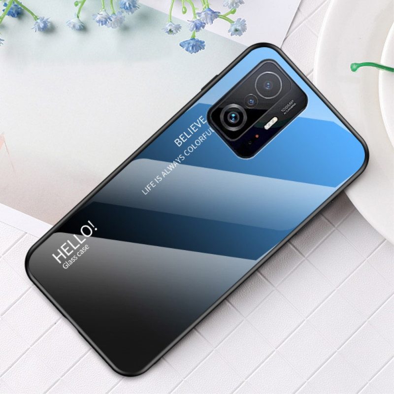 Case Xiaomi 11T / 11T Pro Karkaistu Lasi Hello