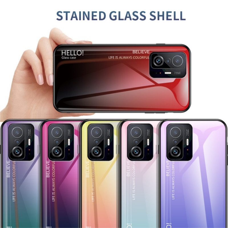 Case Xiaomi 11T / 11T Pro Karkaistu Lasi Hello