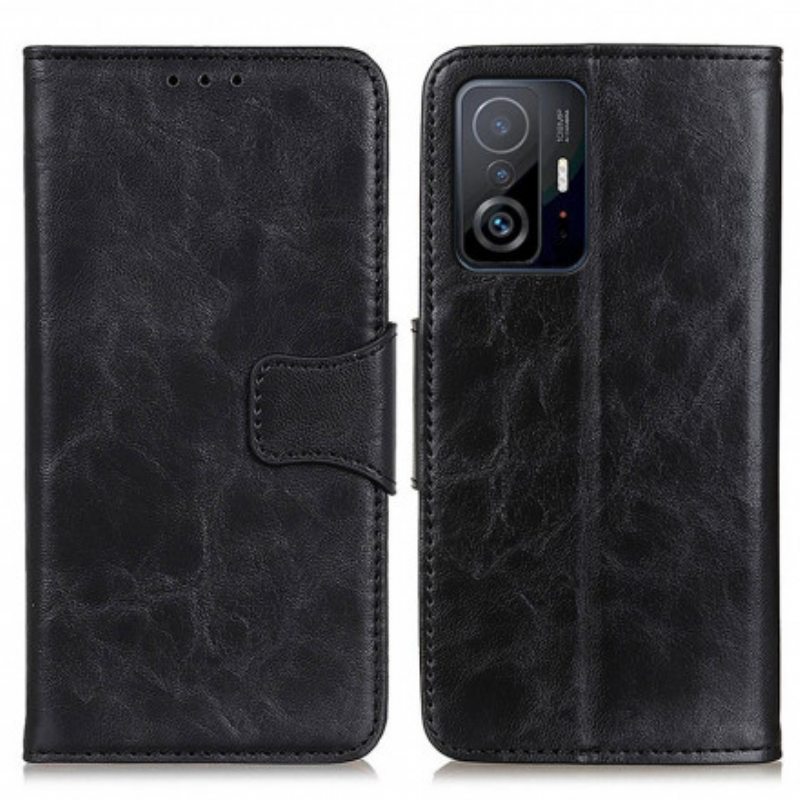 Kotelot Xiaomi 11T / 11T Pro Halkaistu Nahkainen Käännettävä Lukko