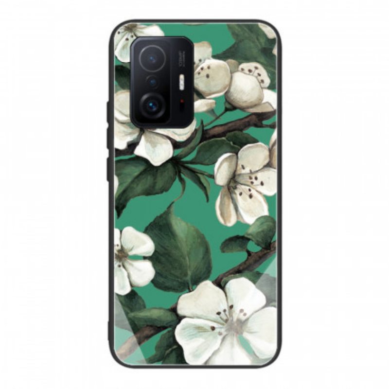 Kuori Xiaomi 11T / 11T Pro Kukkiva Puu Karkaistu Lasi