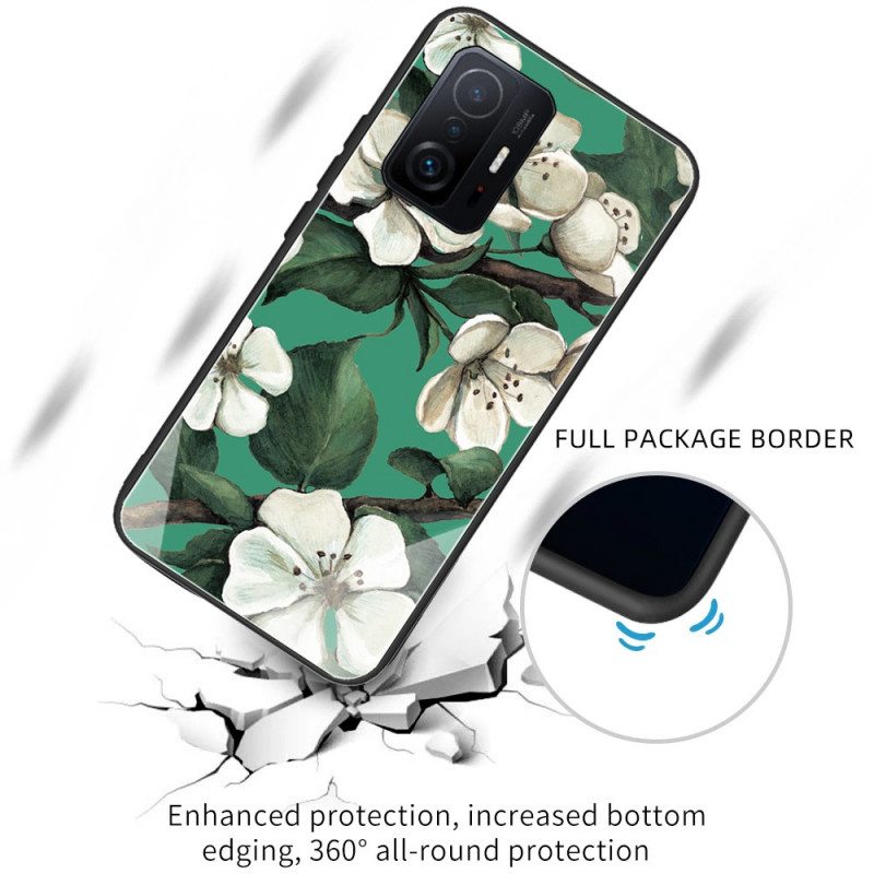 Kuori Xiaomi 11T / 11T Pro Kukkiva Puu Karkaistu Lasi
