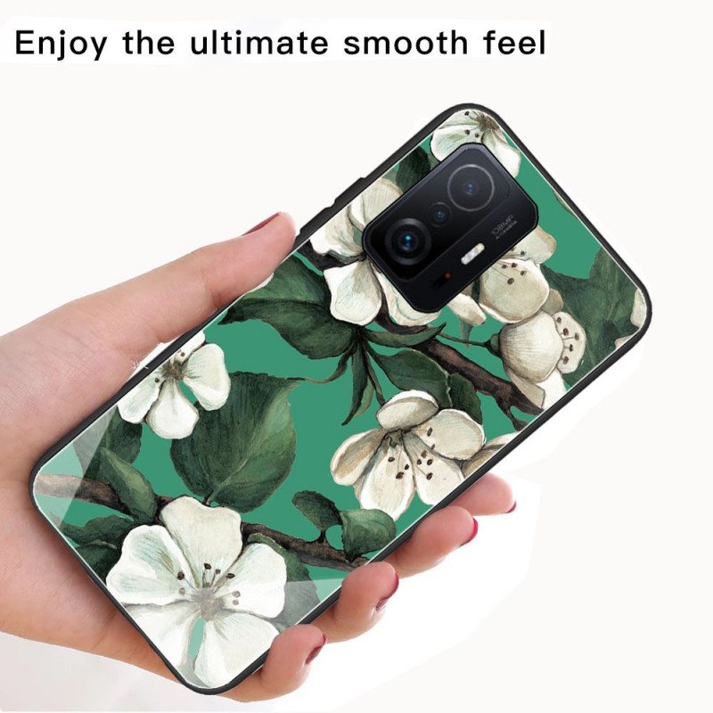Kuori Xiaomi 11T / 11T Pro Kukkiva Puu Karkaistu Lasi
