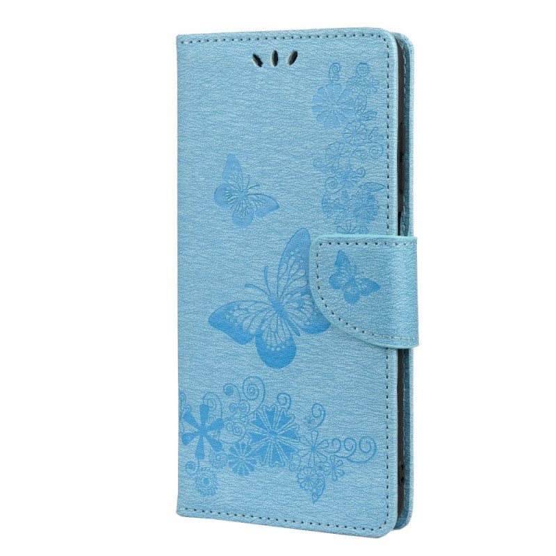 Nahkakotelo Xiaomi 11T / 11T Pro Suojaketju Kuori Upeat Hihnaperhoset