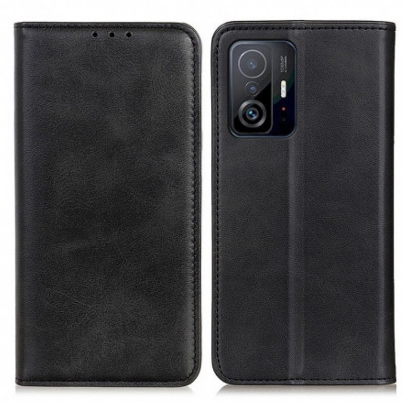 Puhelinkuoret Xiaomi 11T / 11T Pro Kotelot Flip Matta Haljattu Nahka