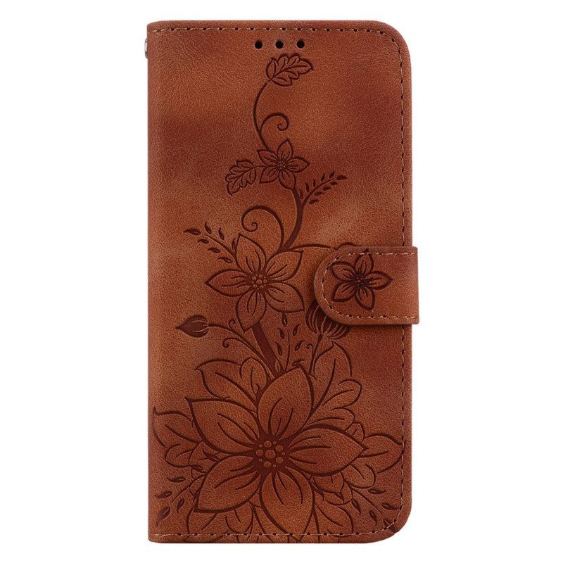 Nahkakotelo Xiaomi 14 Kukkakuvio