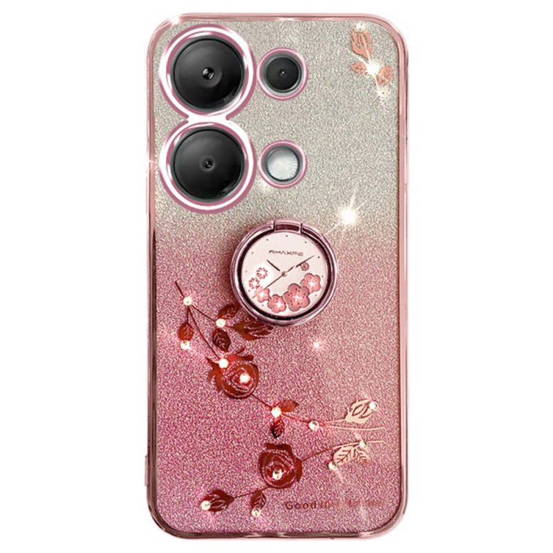 Kuori Xiaomi Redmi Note 13 Pro 5g Glitter- Ja Tekojalokivisormusteline Suojakuori