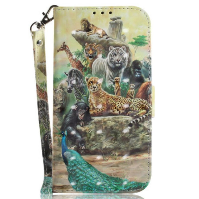 Flip Case Realme C35 Suojaketju Kuori Thong Safari