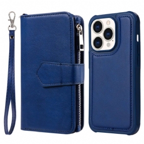 Case Nahkakotelo iPhone 14 Pro Lompakkokuori Lompakko Irrotettavalla