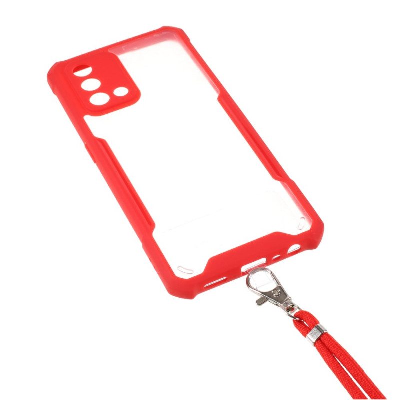 Case Oppo A74 4G Hybridi Värillisellä Johdolla