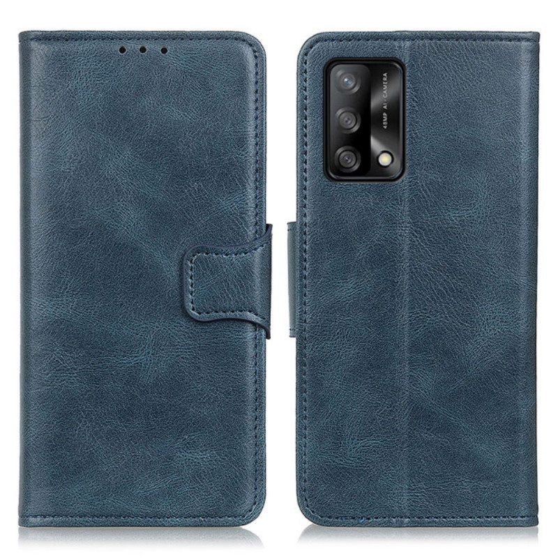 Nahkakotelo Oppo A74 4G Käännettävä Nahkaefekti