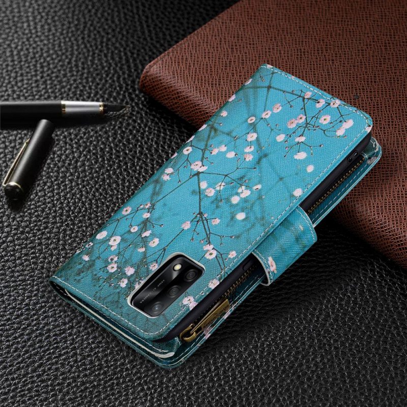 Nahkakotelo Oppo A74 4G Vetoketjullinen Puutasku