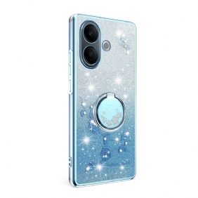 Puhelinkuoret Vivo V60 Lite Sormustelineellä Ja Liukuvärjätyillä Paljeteilla