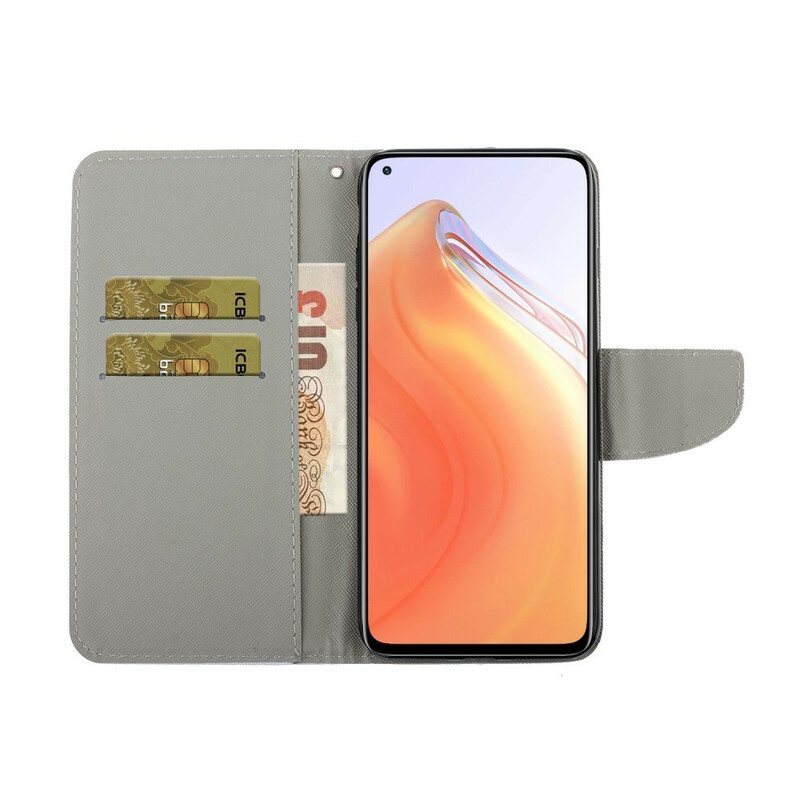 Kotelot Xiaomi Mi 10T / 10T Pro Tähtiä Ja Paljetteja Kaulanauhalla