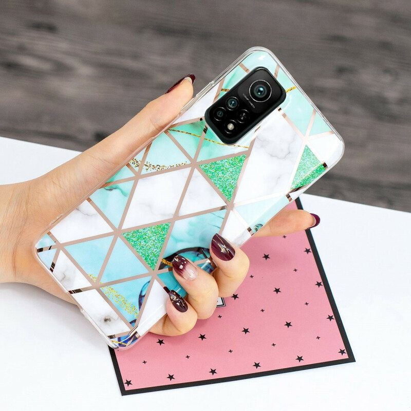 Kuori Xiaomi Mi 10T / 10T Pro Marmorivärinen Geometria 2