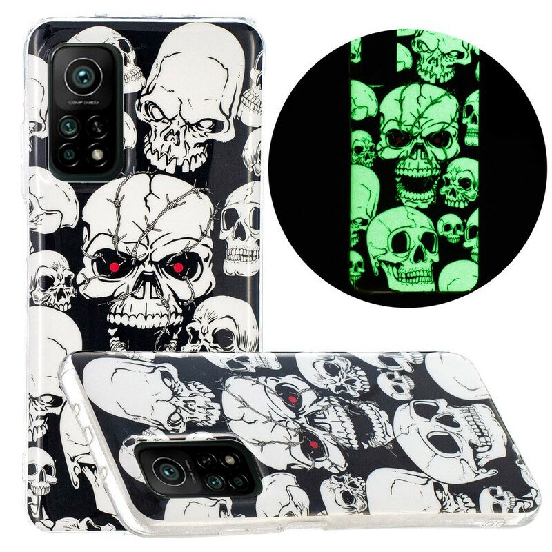 Kuori Xiaomi Mi 10T / 10T Pro Varoitus Fluoresoivat Kallot