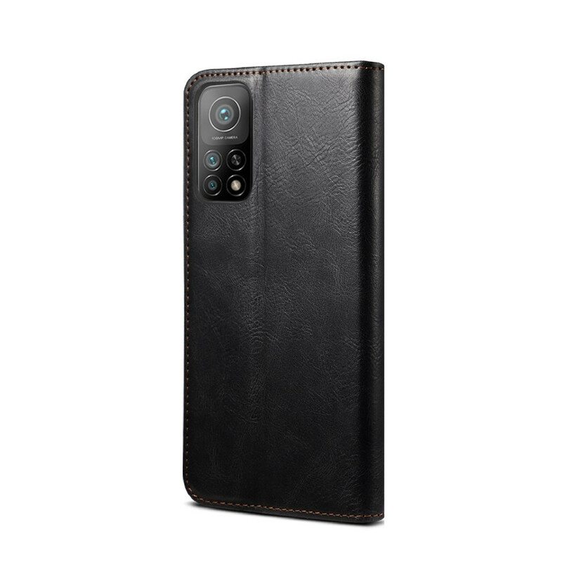 Puhelinkuoret Xiaomi Mi 10T / 10T Pro Kotelot Flip Vahattua Tekonahkaa