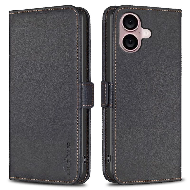Kotelot iPhone 16 Plus Nahkatyylinen Binfen-väri Suojakuori