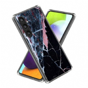 Kuori Samsung Galaxy S25 Plus 5g Musta Ja Vaaleanpunainen Marmori