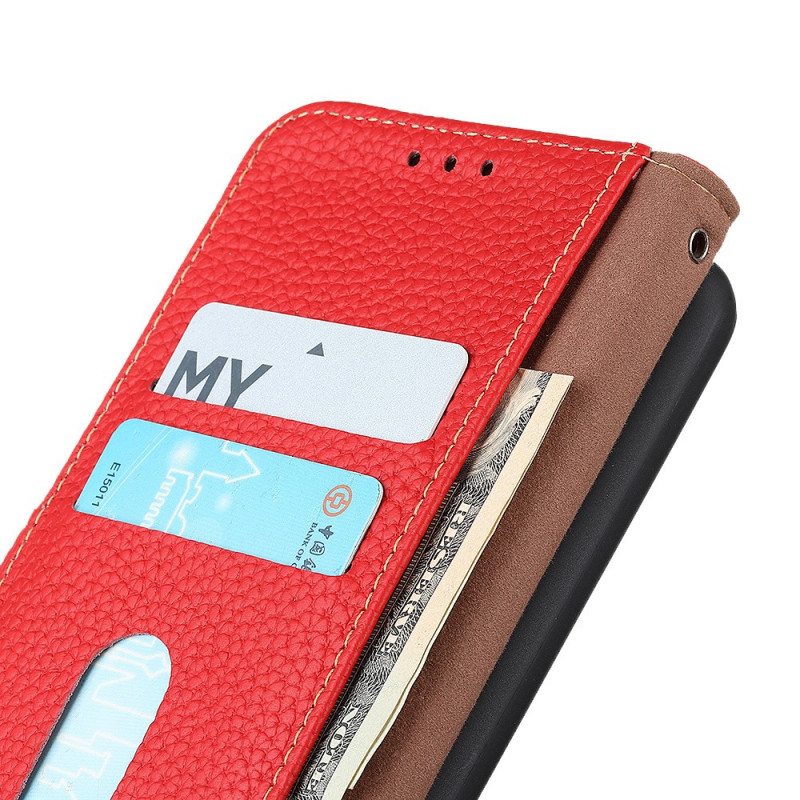 Kotelot Samsung Galaxy M32 Aito Litchin Nahka Khazneh Rfid