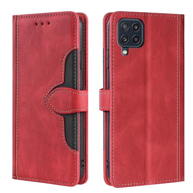 Kotelot Samsung Galaxy M32 Keinonahka Bicolor Tyylikäs