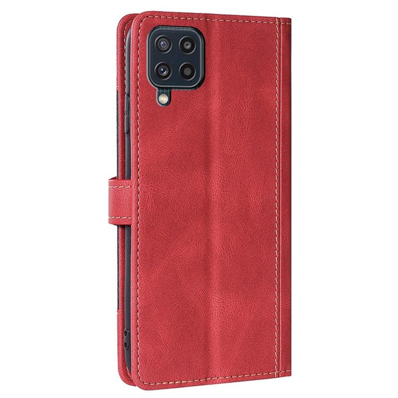 Kotelot Samsung Galaxy M32 Keinonahka Bicolor Tyylikäs