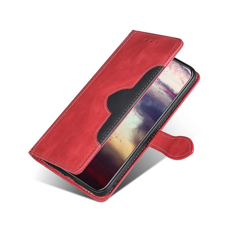 Kotelot Samsung Galaxy M32 Keinonahka Bicolor Tyylikäs