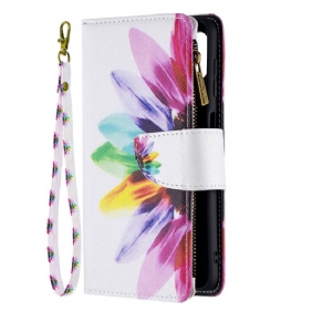 Kotelot Samsung Galaxy M32 Kukkavetoketjullinen Tasku