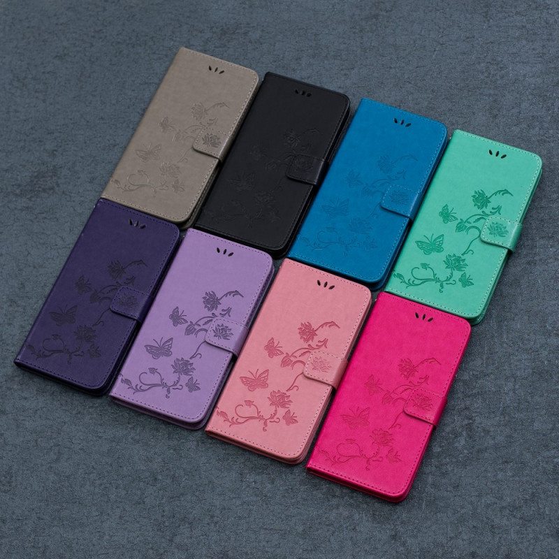 Kotelot Samsung Galaxy M32 Suojaketju Kuori Strap Kukat
