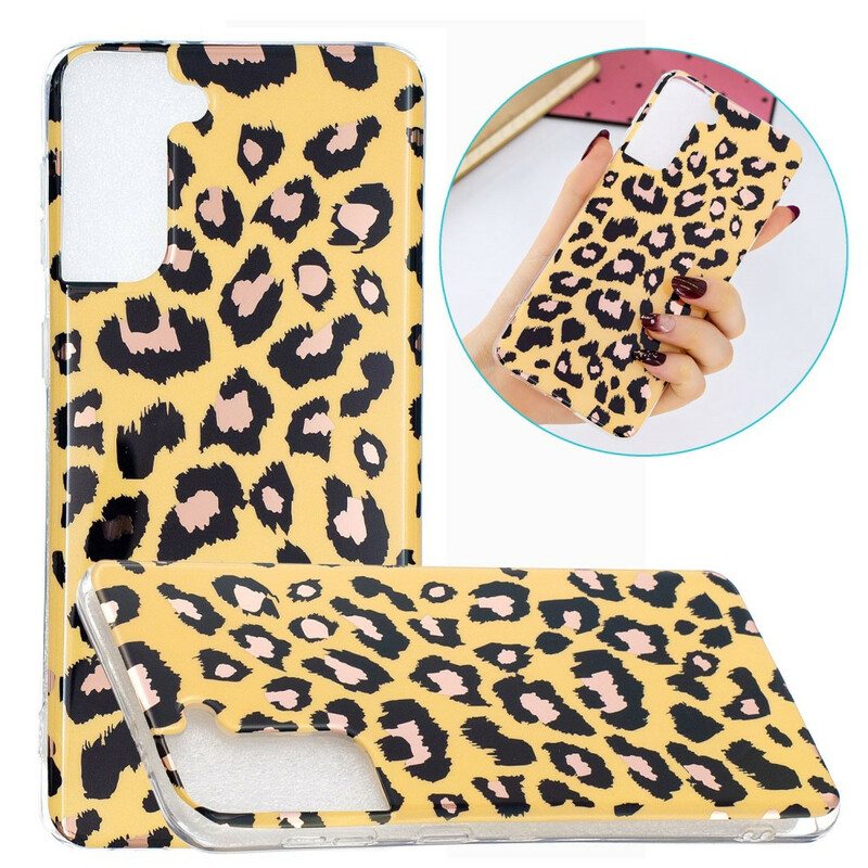 Kuori Samsung Galaxy S21 Plus 5G Leopard-tyylinen Marmori