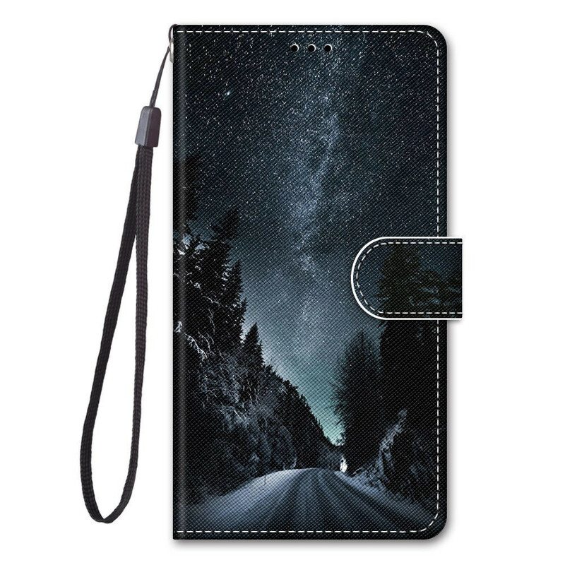 Nahkakotelo Samsung Galaxy S21 Plus 5G Salaperäinen Luonto