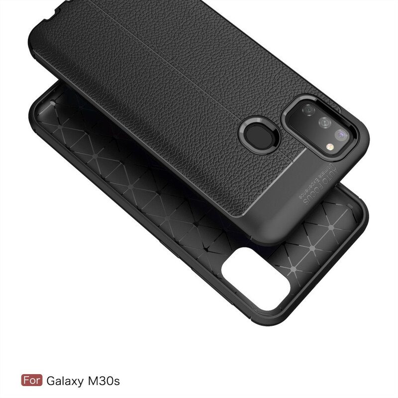Kuori Samsung Galaxy M21 Kaksilinjainen Litsi-nahkaefekti