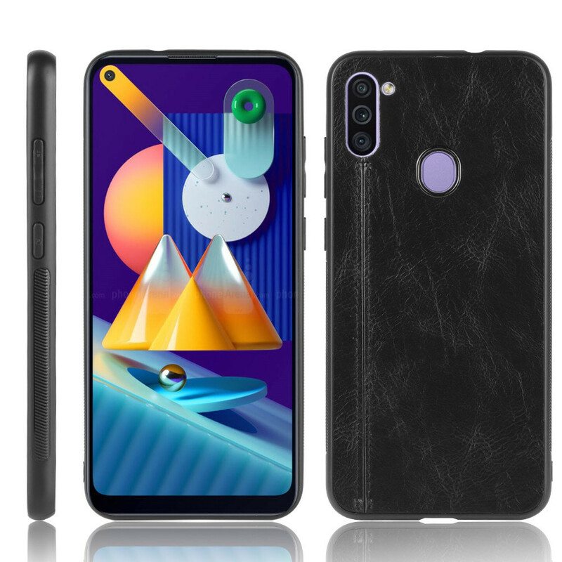 Kuori Samsung Galaxy M11 Couture-nahkaefekti