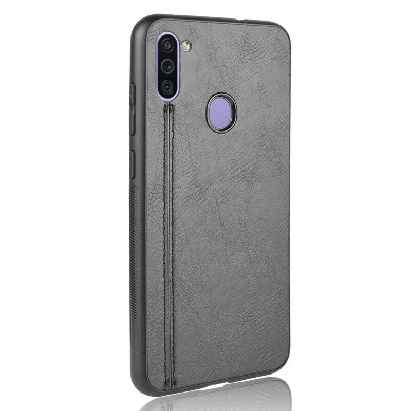 Kuori Samsung Galaxy M11 Couture-nahkaefekti