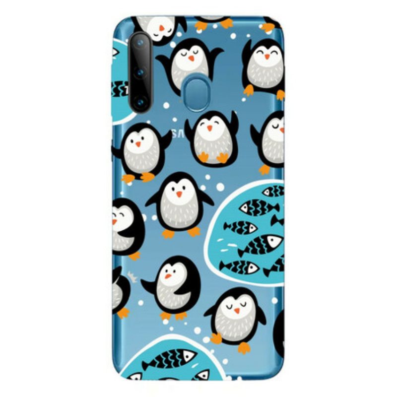 Kuori Samsung Galaxy M11 Pingviinit Ja Kalat