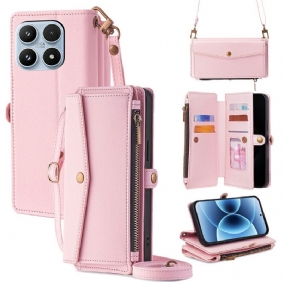 Kotelot Xiaomi 17 Lompakko Olkahihnalla Ja Nauhalla