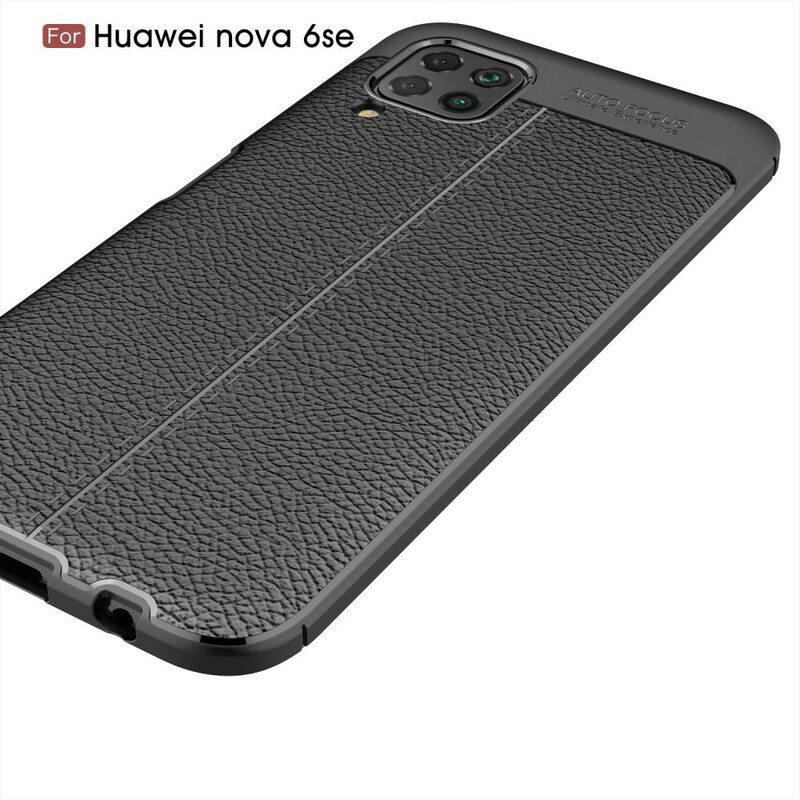 Case Huawei P40 Lite Kaksilinjainen Litsi-nahkaefekti