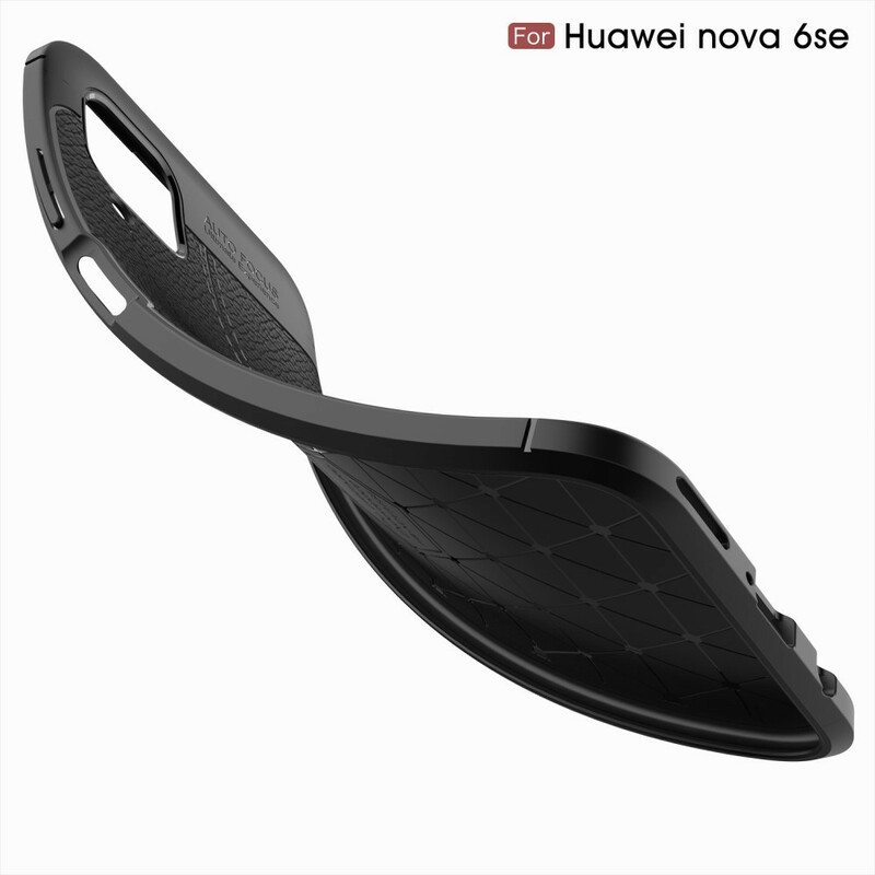 Case Huawei P40 Lite Kaksilinjainen Litsi-nahkaefekti