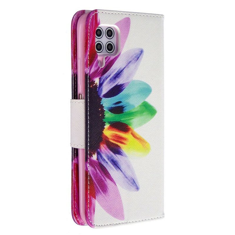 Nahkakotelo Huawei P40 Lite Akvarelli Kukka
