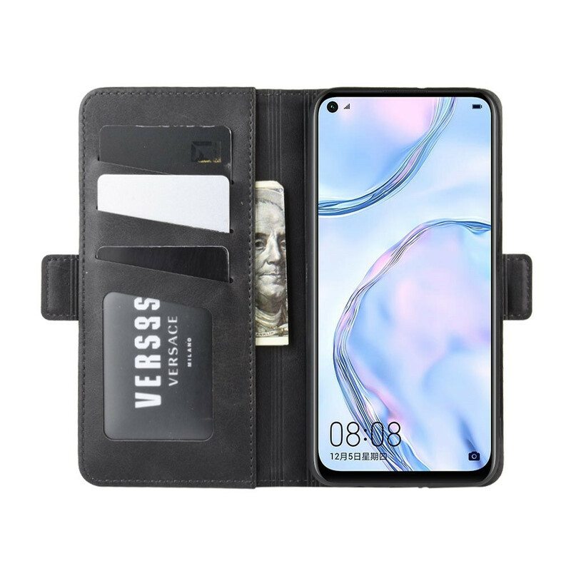 Nahkakotelo Huawei P40 Lite Kotelot Flip Kaksoisläppä