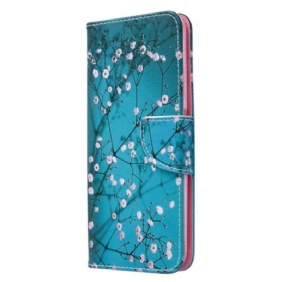 Nahkakotelo Huawei P40 Lite Kukkapuu