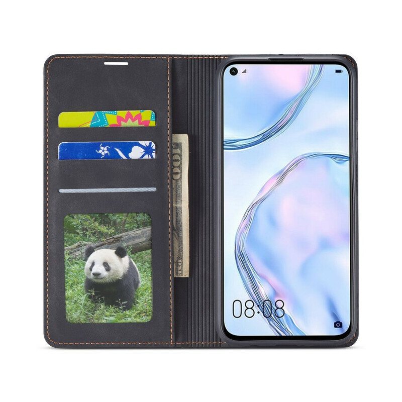 Puhelinkuoret Huawei P40 Lite Kotelot Flip Forwenw Nahkaefekti