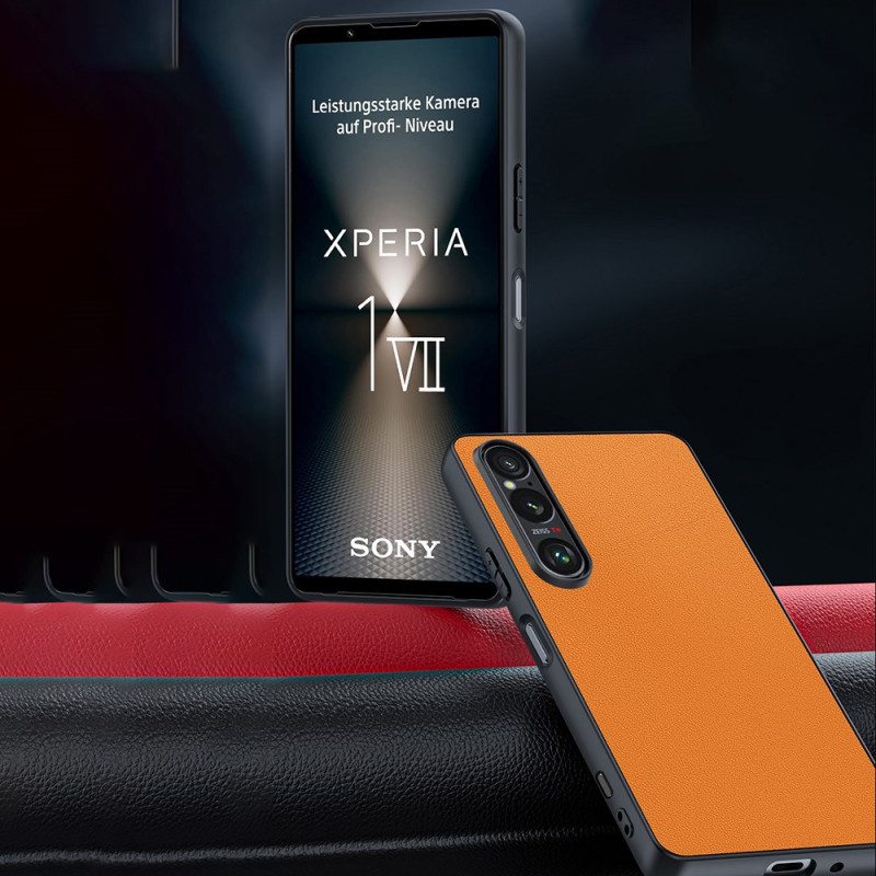 Kuori Sony Xperia 1 Vii Nahkakuvioinen