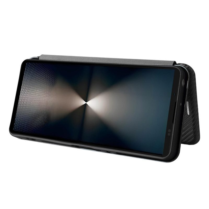 Nahkakotelo Sony Xperia 1 Vii Hiilikuitu
