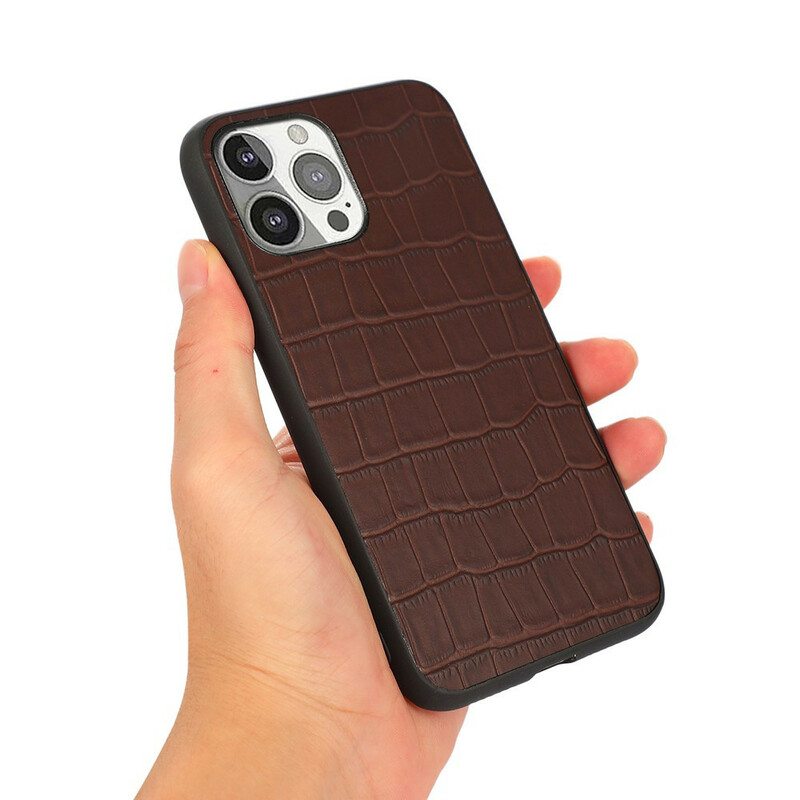 Case iPhone 13 Pro Aito Crocodile Texture -nahka