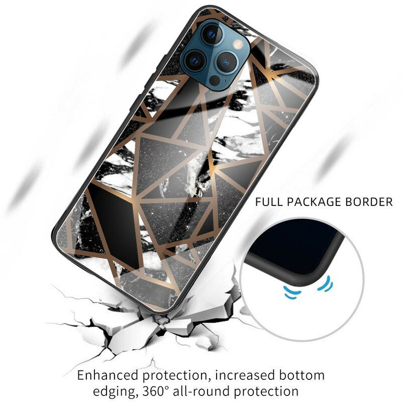 Case iPhone 13 Pro Geometria Marmori Karkaistu Lasi