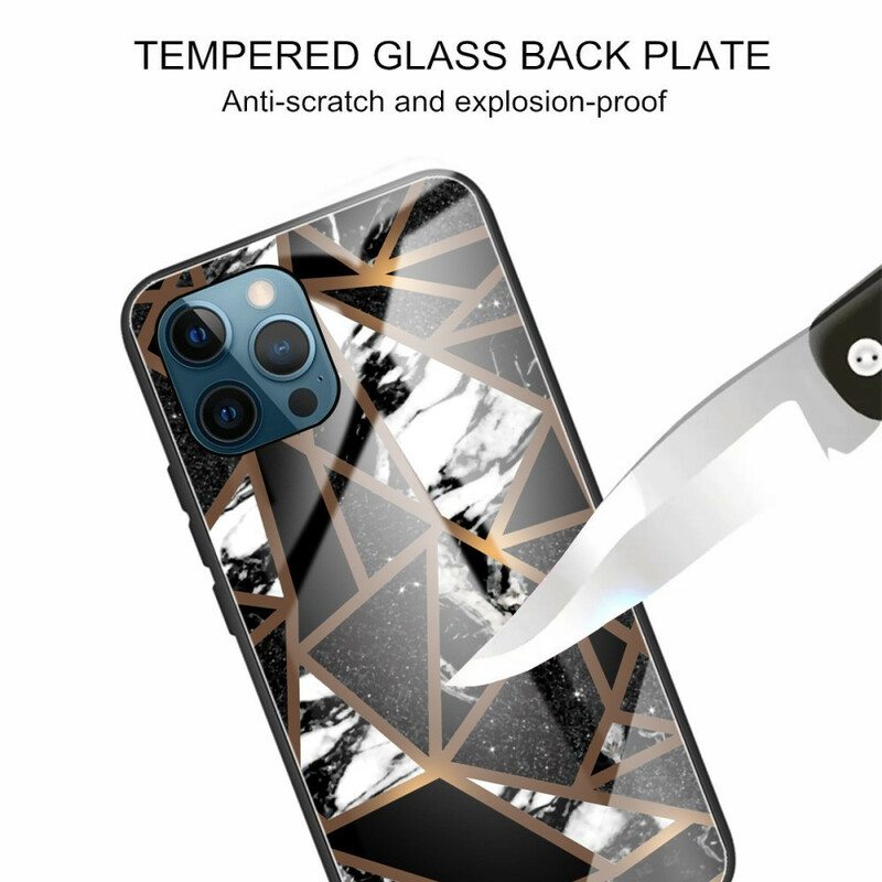 Case iPhone 13 Pro Geometria Marmori Karkaistu Lasi
